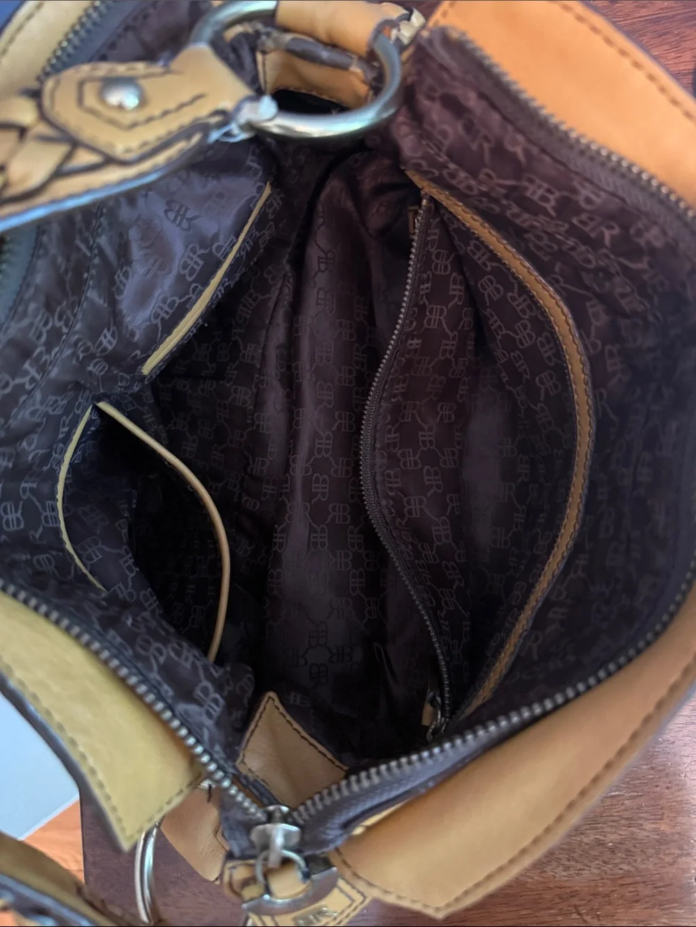 Vintage Banana Republic Mustard Tan Leather Hobo Bag